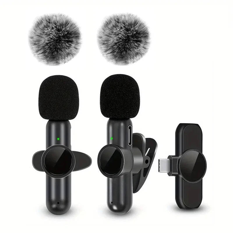 2-in-1 Wireless Lavalier Mic Kit — Plug & Play for iPhone & Android | Crystal Clear Audio for TikTok, YouTube & Reels