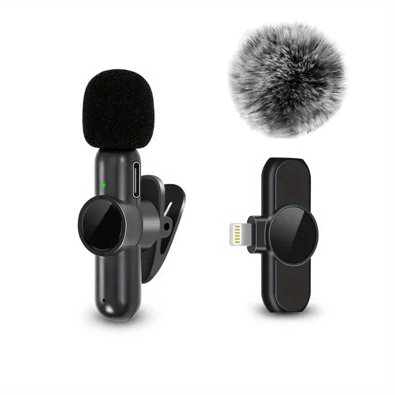 2-in-1 Wireless Lavalier Mic Kit — Plug & Play for iPhone & Android | Crystal Clear Audio for TikTok, YouTube & Reels