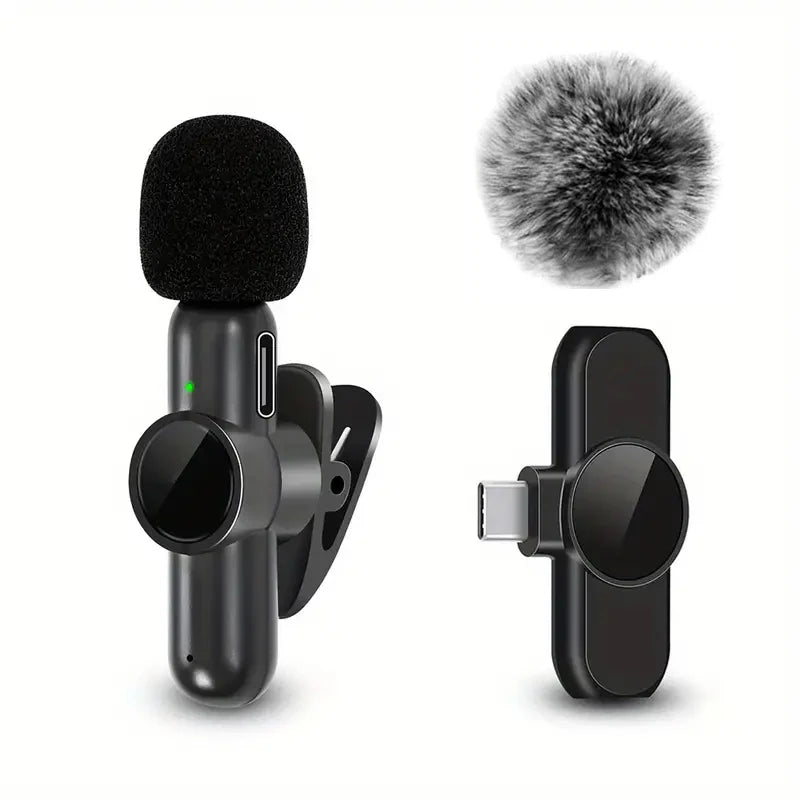 2-in-1 Wireless Lavalier Mic Kit — Plug & Play for iPhone & Android | Crystal Clear Audio for TikTok, YouTube & Reels